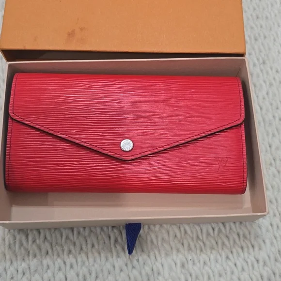 Louis Vuitton Bags Louis Vuitton Red Epi Leather Sarah Wallet